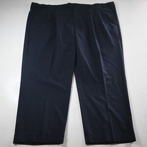 GS 56x30 Blue Sharkskin Pleated Cuffed Expander Waist‎ Dress Mens Pants